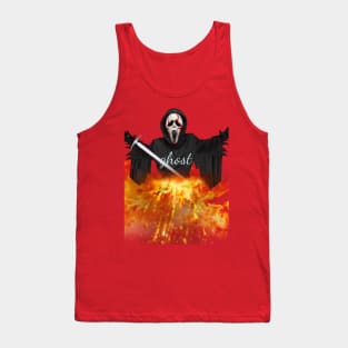 ghost art Design Tank Top